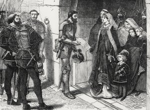 Schotse edelen eisen de kinderen van koningin Margaret door William Small